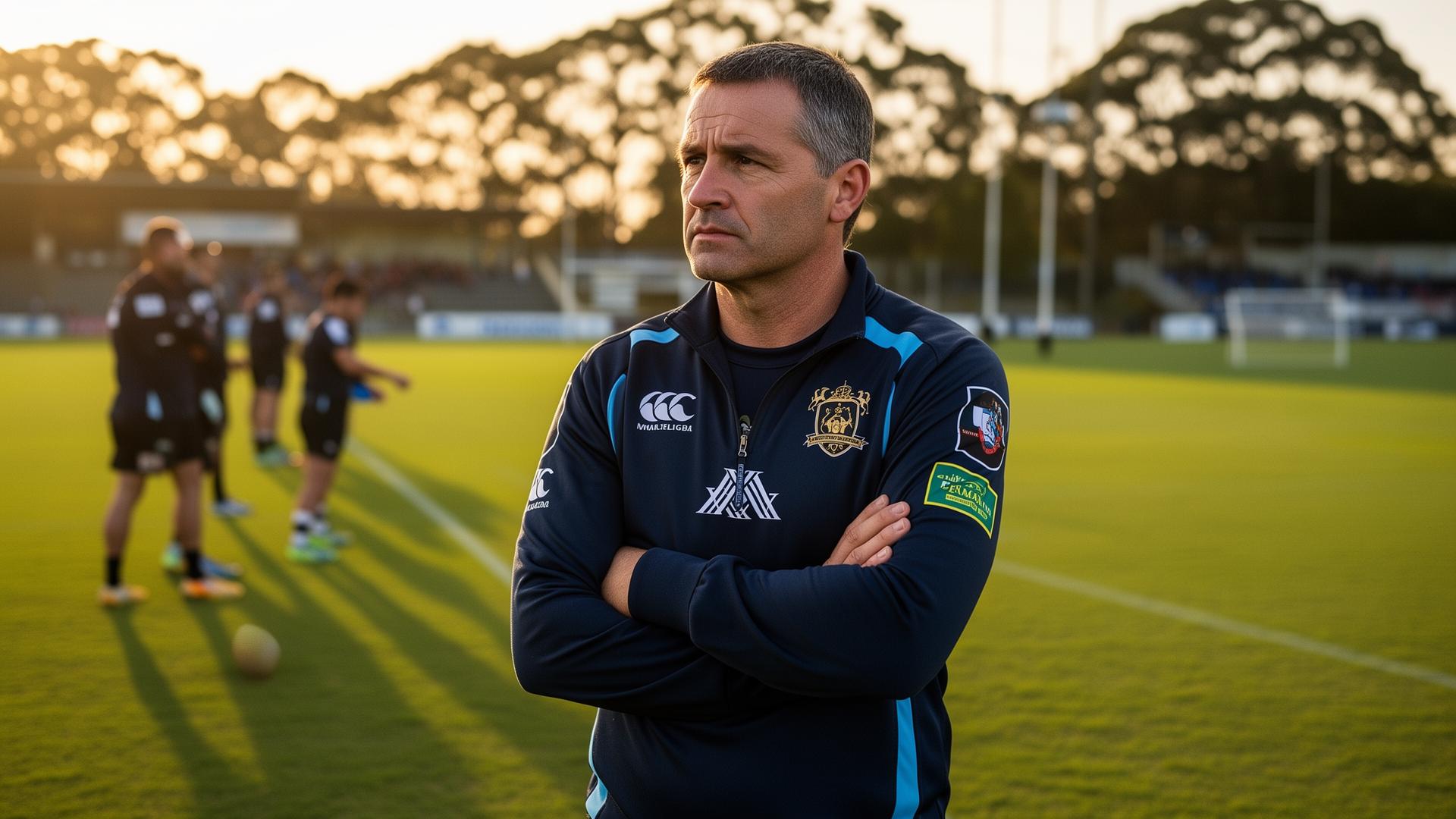 Head coach Ivan Cleary watches training at the Panthers Academy this week.