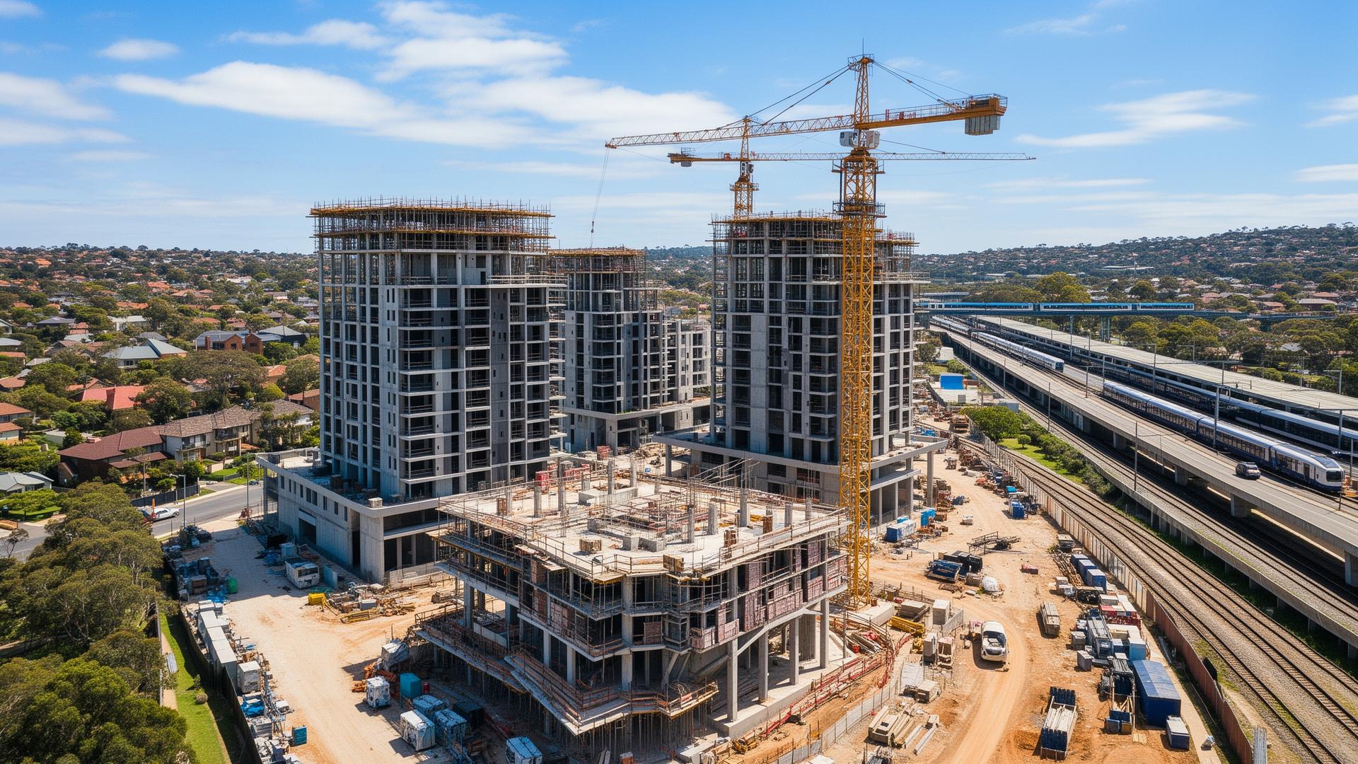 Construction is already underway on the first tower at Charles Hackett Drive.