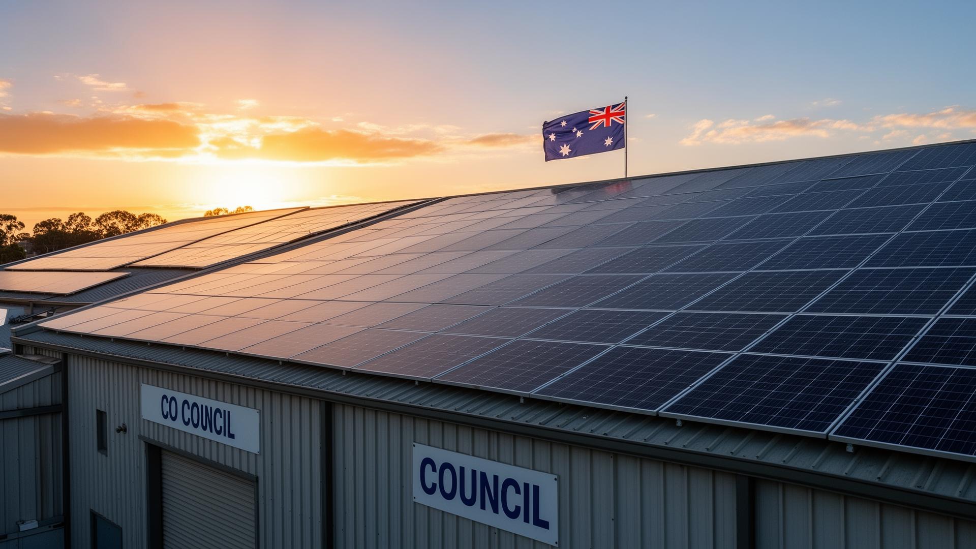 Solar panels on the roof of Council's Jamisontown depot, now generating 78 percent of the site's energy.